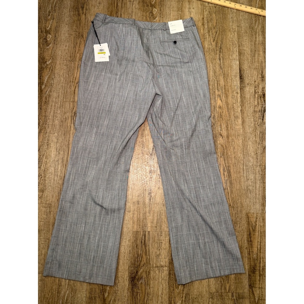 Calvin Klein Grey Glen Plaid Modern Fit Dress Pants‎ Trousers Size 14 NWT - Picture 10 of 11